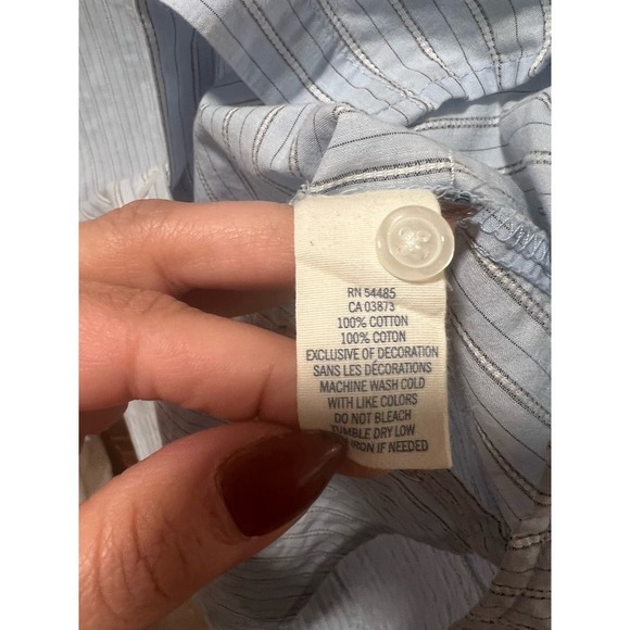 American Eagle Ruffled Stripped Button Down - Picture 5 of 5